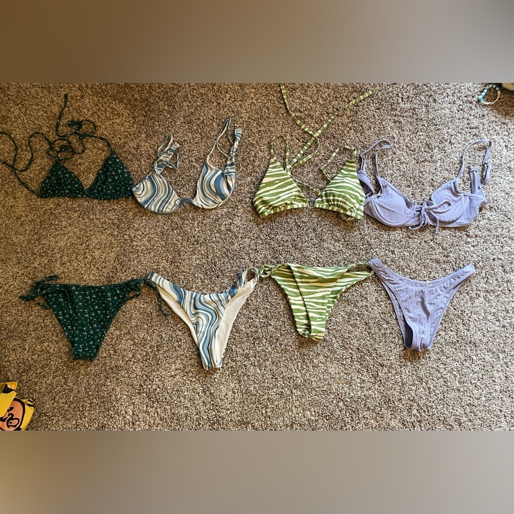 set of 4 shein bikinis